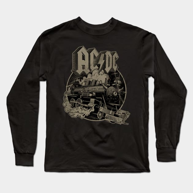 Rock N Roll Train Long Sleeve T-Shirt by renatodsc